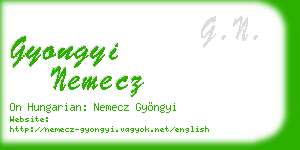gyongyi nemecz business card